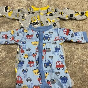 Carter's Blue Baby Romper with Fun Prints